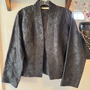 Lord & Taylor Blazer 100 % Silk Embroidered Size S/M